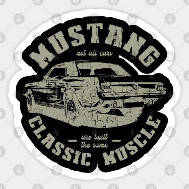 Mustang Classic Muscle Sticker by CC I Design